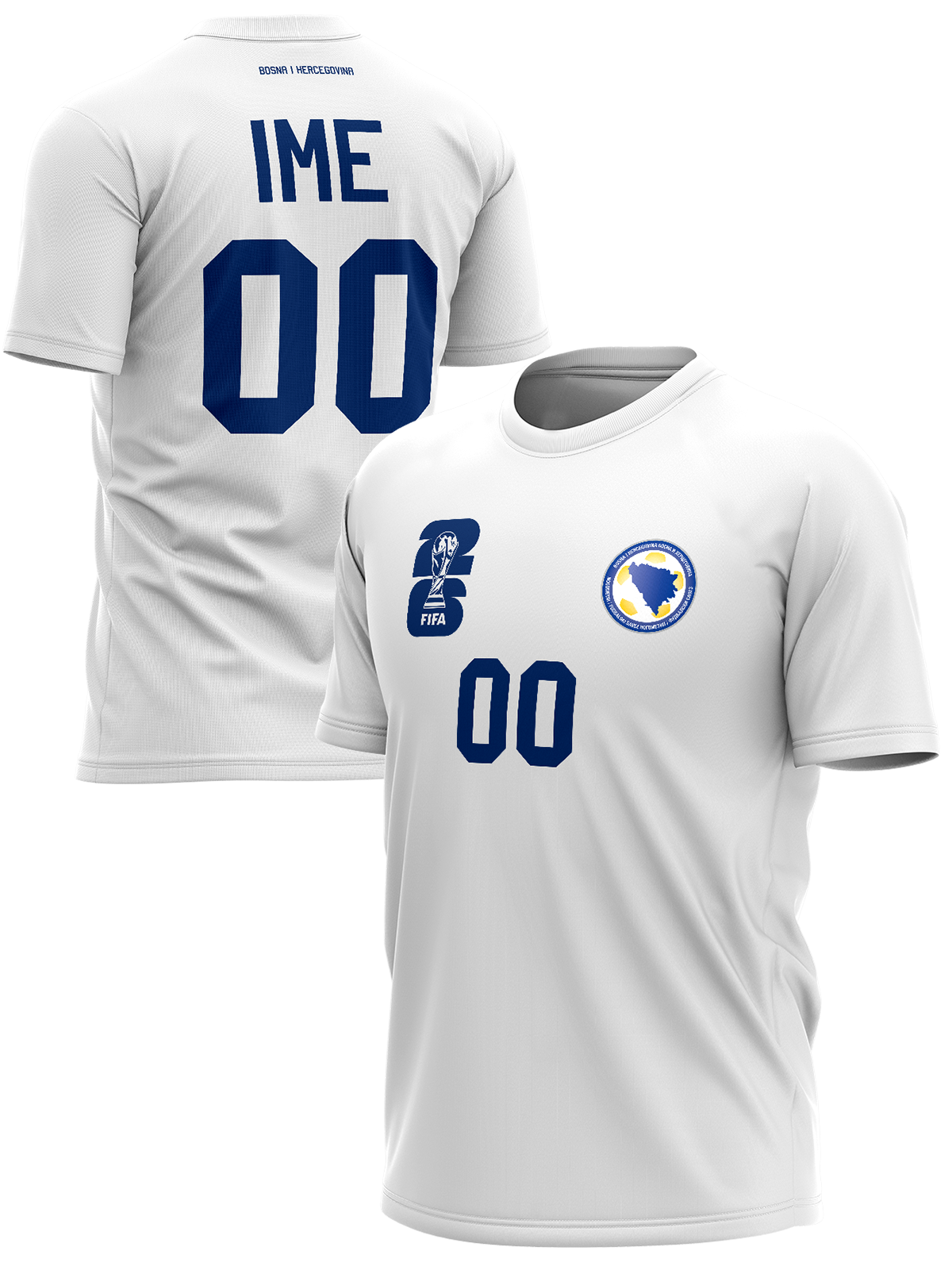 Super Popusti Bosna i Hercegovina Majice Personalizovani FWC 2026 BIH-FWC-MJ0021
